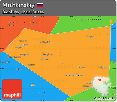Political Simple Map of Mishkinskiy