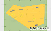 Savanna Style Simple Map of Mishkinskiy, single color outside