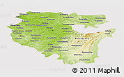 Physical Panoramic Map of Bashkiria, cropped outside