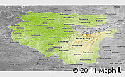 Physical Panoramic Map of Bashkiria, desaturated