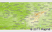 Physical Panoramic Map of Bashkiria