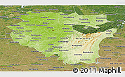 Physical Panoramic Map of Bashkiria, satellite outside