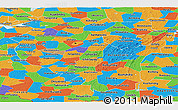 Political Panoramic Map of Bashkiria