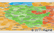 Political Shades Panoramic Map of Bashkiria