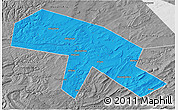 Political 3D Map of Salavatskiy, desaturated