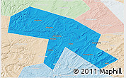 Political 3D Map of Salavatskiy, lighten