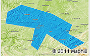 Political 3D Map of Salavatskiy, physical outside