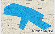 Political 3D Map of Salavatskiy, shaded relief outside