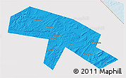 Political 3D Map of Salavatskiy, single color outside