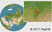 Satellite Location Map of Salavatskiy