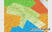 Physical Map of Salavatskiy, political outside