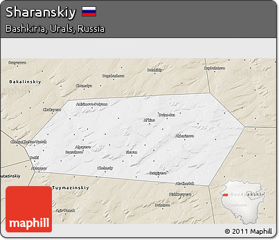 Classic Style 3D Map of Sharanskiy