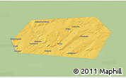 Savanna Style 3D Map of Sharanskiy, single color outside
