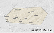 Shaded Relief 3D Map of Sharanskiy, lighten, desaturated