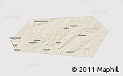 Shaded Relief 3D Map of Sharanskiy, single color outside