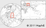 Blank Location Map of Sharanskiy, within the entire country