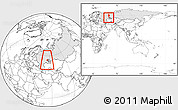 Blank Location Map of Sharanskiy, highlighted country, highlighted parent region, within the entire country