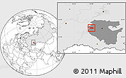 Blank Location Map of Sharanskiy, highlighted country, highlighted parent region