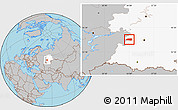 Gray Location Map of Sharanskiy, highlighted grandparent region