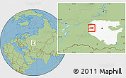 Savanna Style Location Map of Sharanskiy, highlighted parent region