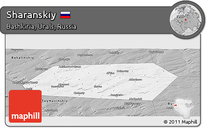 Gray Panoramic Map of Sharanskiy