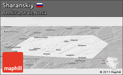 Gray Panoramic Map of Sharanskiy