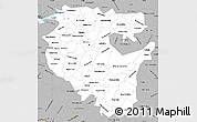 Gray Simple Map of Bashkiria