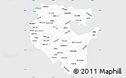 Silver Style Simple Map of Bashkiria, single color outside
