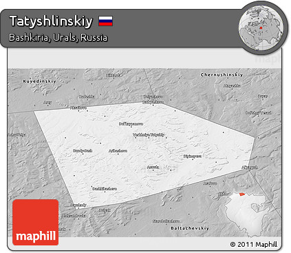 Gray 3D Map of Tatyshlinskiy
