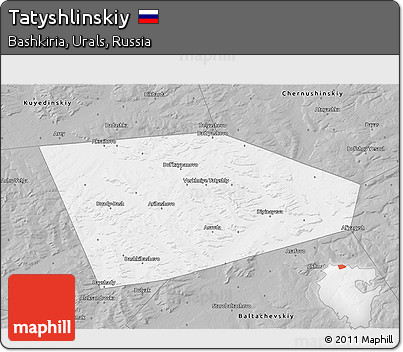 Gray 3D Map of Tatyshlinskiy