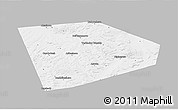 Gray 3D Map of Tatyshlinskiy, single color outside