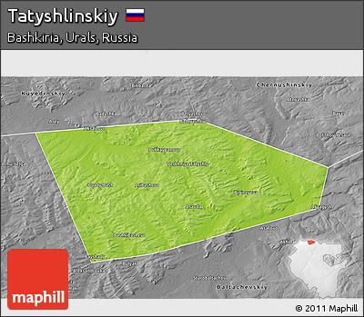 Physical 3D Map of Tatyshlinskiy, desaturated