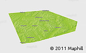 Physical 3D Map of Tatyshlinskiy, single color outside