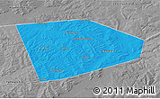 Political 3D Map of Tatyshlinskiy, desaturated