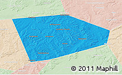 Political 3D Map of Tatyshlinskiy, lighten