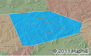 Political 3D Map of Tatyshlinskiy, semi-desaturated