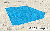 Political 3D Map of Tatyshlinskiy, shaded relief outside