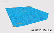 Political 3D Map of Tatyshlinskiy, single color outside