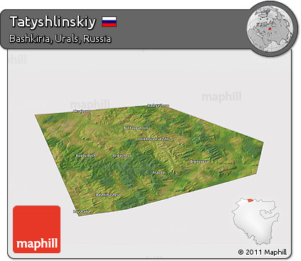 Satellite 3D Map of Tatyshlinskiy, cropped outside