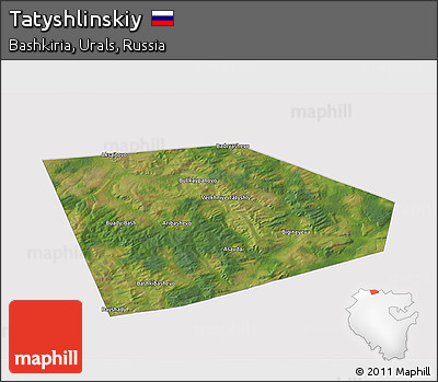 Satellite 3D Map of Tatyshlinskiy, cropped outside