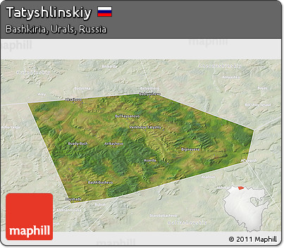 Satellite 3D Map of Tatyshlinskiy, lighten
