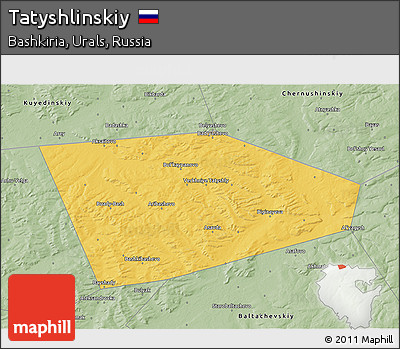 Savanna Style 3D Map of Tatyshlinskiy