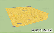 Savanna Style 3D Map of Tatyshlinskiy, single color outside