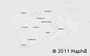Silver Style 3D Map of Tatyshlinskiy, single color outside