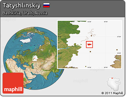Satellite Location Map of Tatyshlinskiy, highlighted grandparent region
