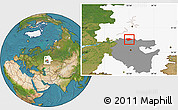 Satellite Location Map of Tatyshlinskiy, highlighted parent region, highlighted grandparent region