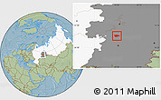 Savanna Style Location Map of Tatyshlinskiy, highlighted country, highlighted grandparent region, hill shading