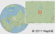 Savanna Style Location Map of Tatyshlinskiy, hill shading