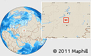 Shaded Relief Location Map of Tatyshlinskiy