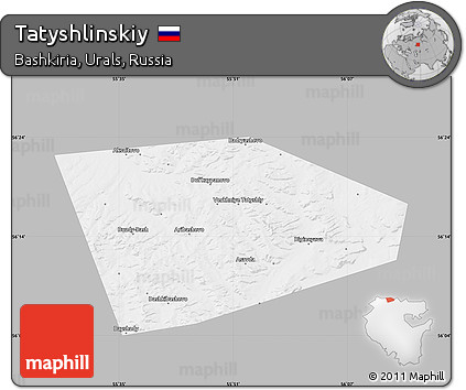 Gray Map of Tatyshlinskiy, single color outside